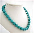Turquoise Howlite Knotted Necklace (BH100)