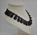 Matt Black Onyx DropsNecklace (SM132)