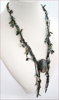 Rainforest Beaded Labradorite Lariat (BW62)