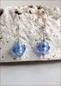 Sapphire Blue Murano Glass Earrings (DDE17)