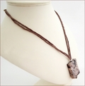 Light Brown Sakura Agate Pendant Necklace (CGS05)