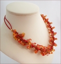 Flames of Flowers Beadwork Necklace (BW110)