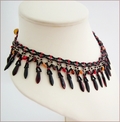 Flames Collar Necklace (BW111)
