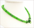 Lime Flower Beadwork Necklace (BB120)