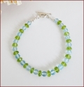 Blue Topaz and Peridot Precious Friendship Bracelet (SM142)