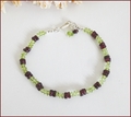 'Wine Lover's Bracelet' Peridot & Garnet Precious Friendship Bracelet (SM144)