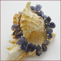 Raw Iolite & Silver Bracelet (SM146)