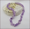 Raw Amethyst Knotted Necklace (CG75)