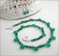 Green Onyx Necklace and Earrings (SM99)