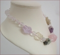 Pastel Crystals Raw Rocks Necklace (WB14)