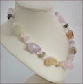 Chunky Raw Crystal Quartz Necklace (WB15)