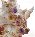 Mixed Gemstones Cluster Necklace (SM103)