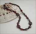 Green and Red Garnet with Garnet Necklace (SM48)