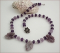 Amethyst with African Lilac Necklace (LF22)