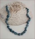 Raw Electric Blue Apatite Necklace (WB17)