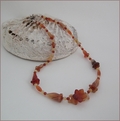 Carnelian Flowers Necklace (CG36)