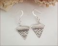 Karen Hill Tribe Silver Pennant Earrings (SS96)