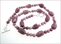 Lilac Lepidolite Knotted Necklace (CG59)