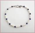 Pearl and Lapis Lazuli Precious Friendship Bracelet (SM112)