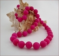 Magenta Candy Jade Necklace (BH88)