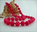 Dark Rose Candy Jade Necklace (BH96)