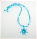 Blue Sparkle Necklace with Swarovski Pendant (WB42)