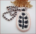 Porcelain Pendant on Beadwork Chain (BW45)