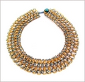 Blue & Gold Netted Collar (BW52)