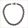 Russian Spiral Necklace Shades of Grey (BW57)