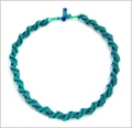 Green Blue Russian Spiral Stitch Necklace Chameleon (BW55)