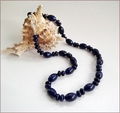 Lapis Lazuli Knotted Necklace (SS110)