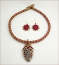 Hay Meadow Beadwork Necklace & Earrings Set (BW49)