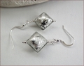 Silver Czech Lampwork Diamond Earrings (SSE18)