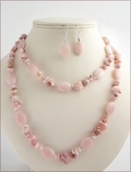 Pink Opal Long Necklace (CG65)