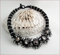 Urchin Black Swarovski Crystals Necklace BW105