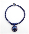 Midnight Nymph Lapis Blue Dragonfly Necklace (BWD04)