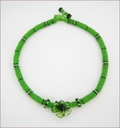 Lime Flower Beadwork Necklace (BB120)