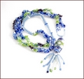 Seaside Sparkle Long Beadwork Necklace (BW130)