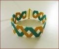 'Deco' Geometric Pattern Beadwork Braclet (BB39)