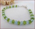 Blue Topaz and Peridot Precious Friendship Bracelet (SM142)