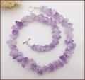 Raw Amethyst Knotted Necklace (CG75)