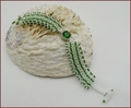 Emerald Wave Deco Beadwork Bracelet (BB47)