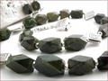 Vesuvianite and Karen Hill Tribe Silver Necklace and Earrings (SM22)