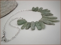 Green Kyanite Sticks with Sterling Silver Chain (WB007)