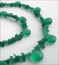 Green Onyx Necklace and Earrings (SM99)