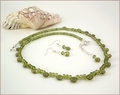 Vesuvianite Necklace and Earrings Set (SM121)