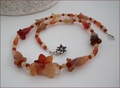 Carnelian Flowers Necklace (CG36)