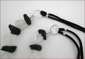 Raw Rock Crystal and Onyx Necklace on Silk (WB27)