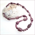 Lilac Lepidolite Knotted Necklace (CG59)