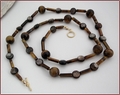 Long Tiger Eye and Mica Necklace (LS96)